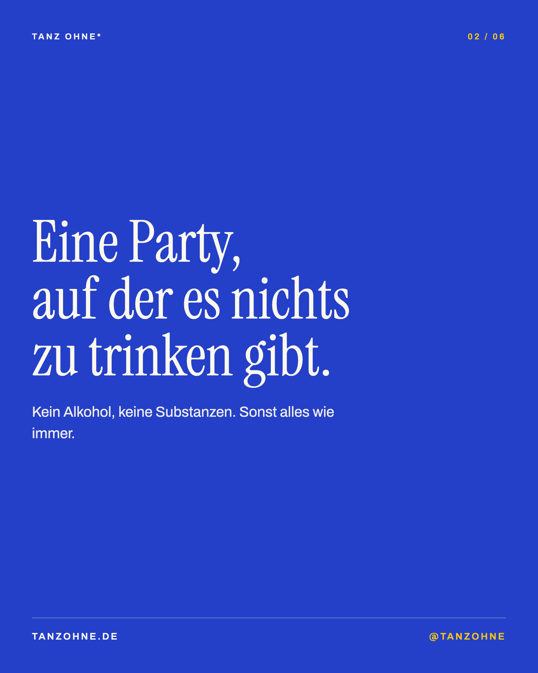 Was das ist: eine Party, auf der es nichts zu trinken gibt